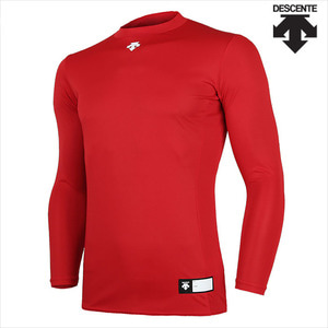 데상트 S7311WCO02 RED0 긴팔 레이어 티셔츠 테크핏